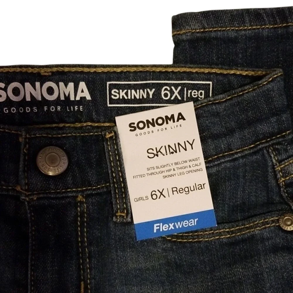 Sonoma Girl's Skinny Blue Jeans‎